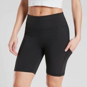 Athleta Ultimate Stash Pocket Shorts Black Active Yoga Bike Stretch 7” Size 3X